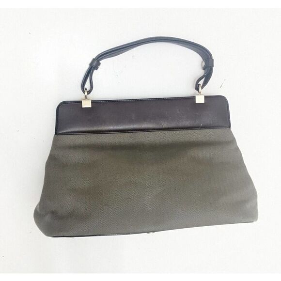 Authentic BVLGARI Isabella Rosselini Gray Brown Multi Jacquard Leather Handbag - Picture 2 of 11
